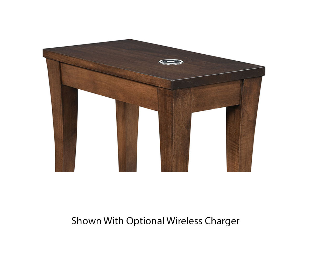 Riviera End Table with Solid Shelf – 13"W