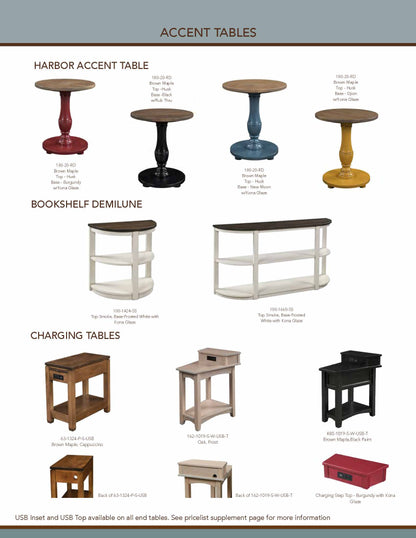 Bookshelf Demilune – 60"W
