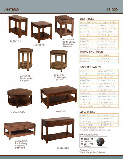 Antigo Sofa Table – 42”W
