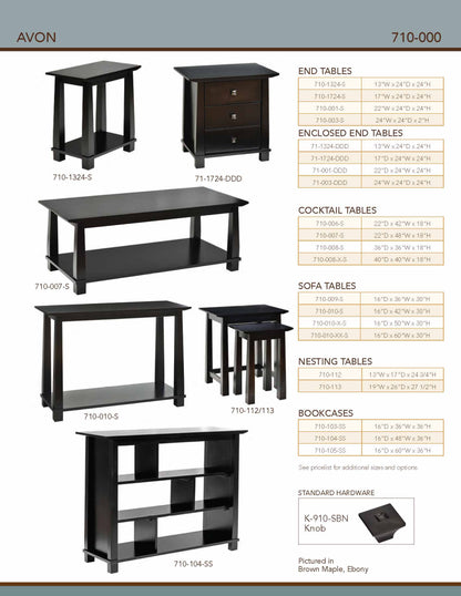 Avon Sofa Table – 42"W