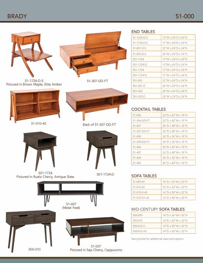 Brady End Table – 17"W