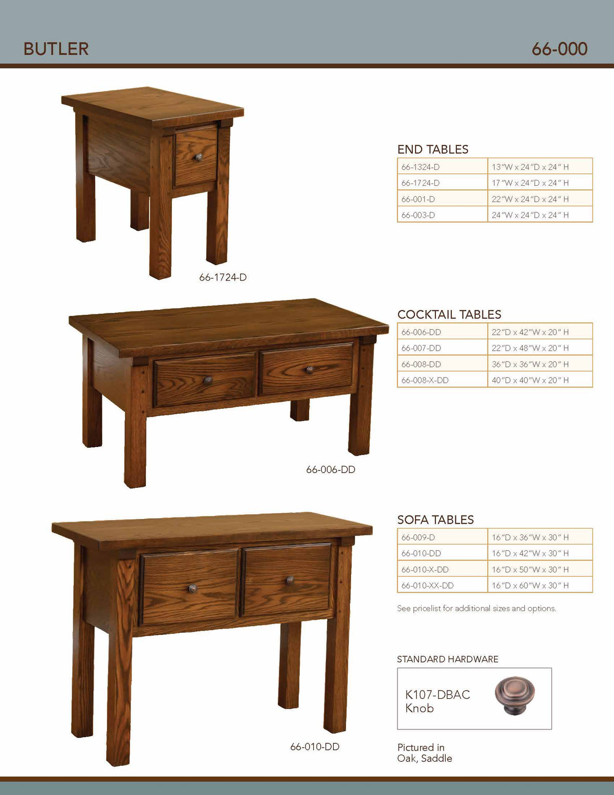 Butler Cocktail Table – 42"W