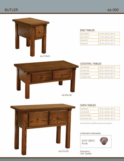 Butler Cocktail Table – 42"W