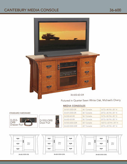 Canterbury 56" Media Console