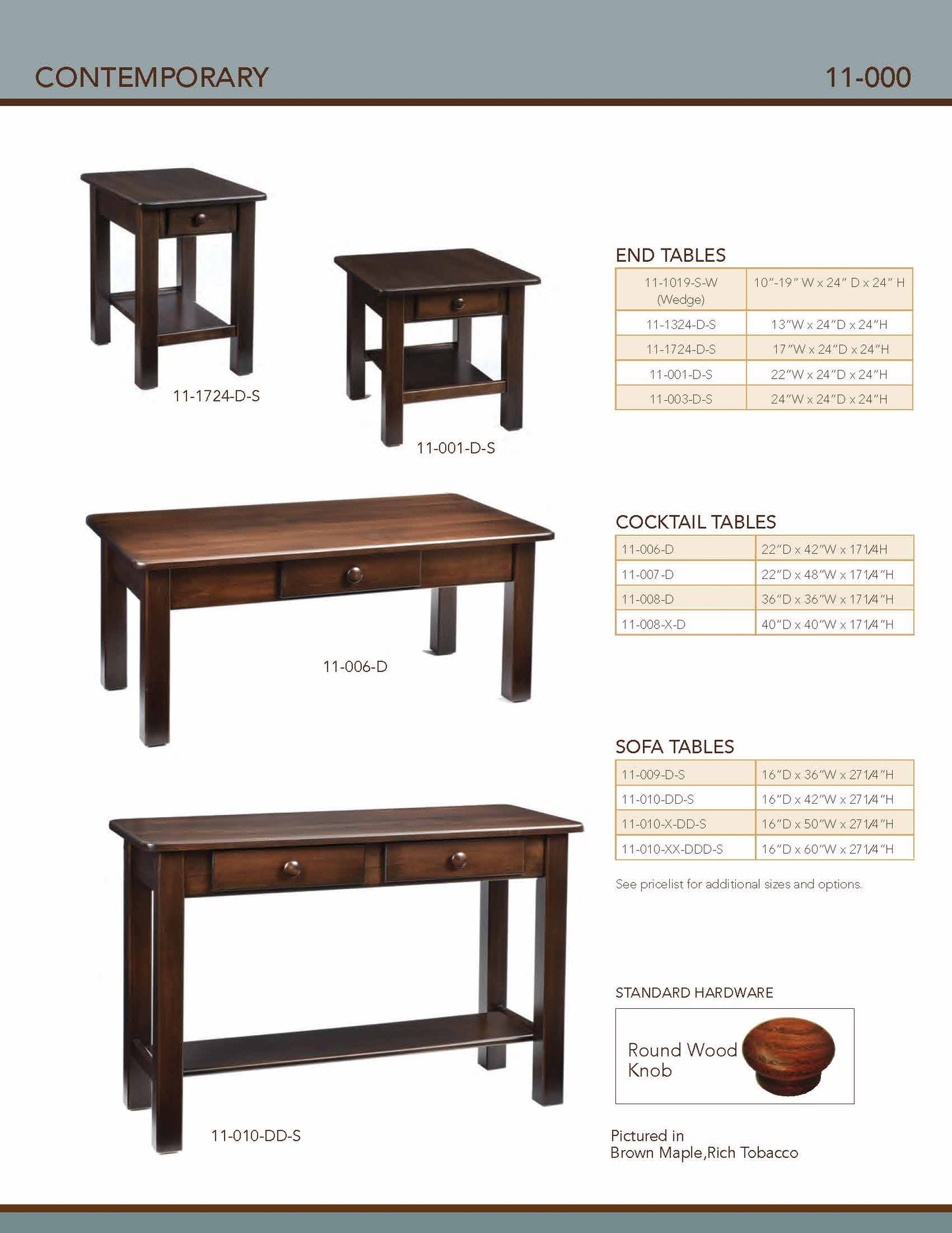 Contemporary Cocktail Table – 42"W