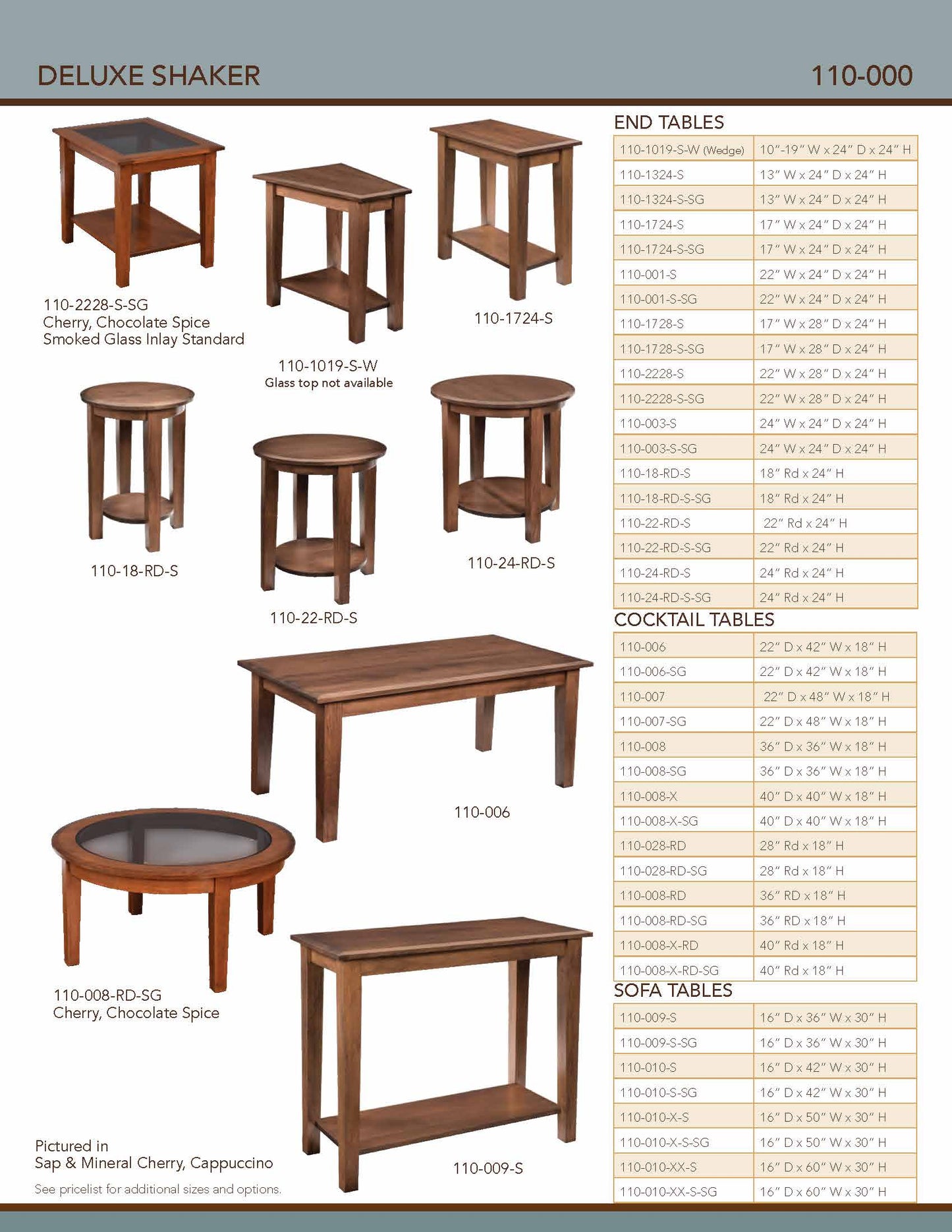 Deluxe Shaker End Table – 17"W