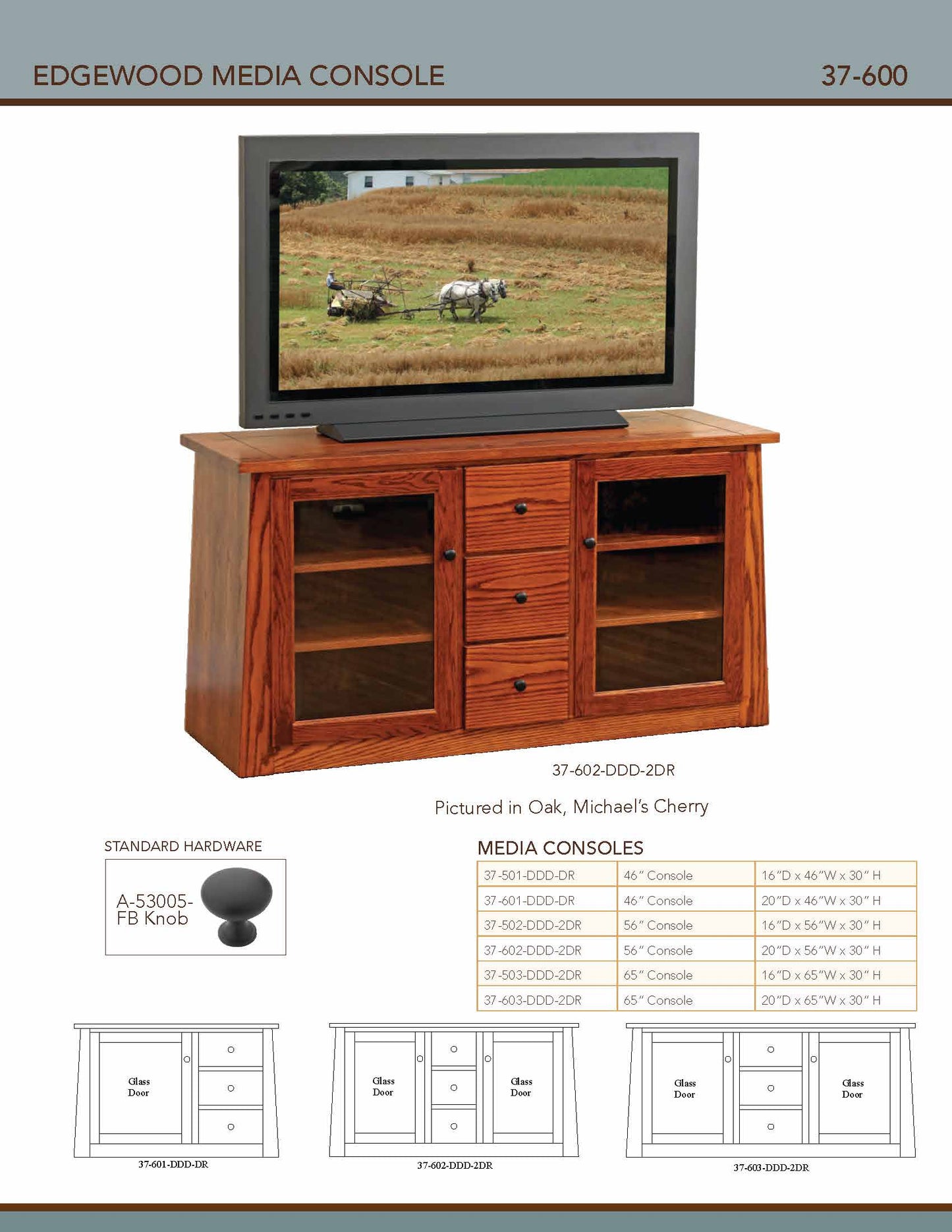 Edgewood 56" Media Console