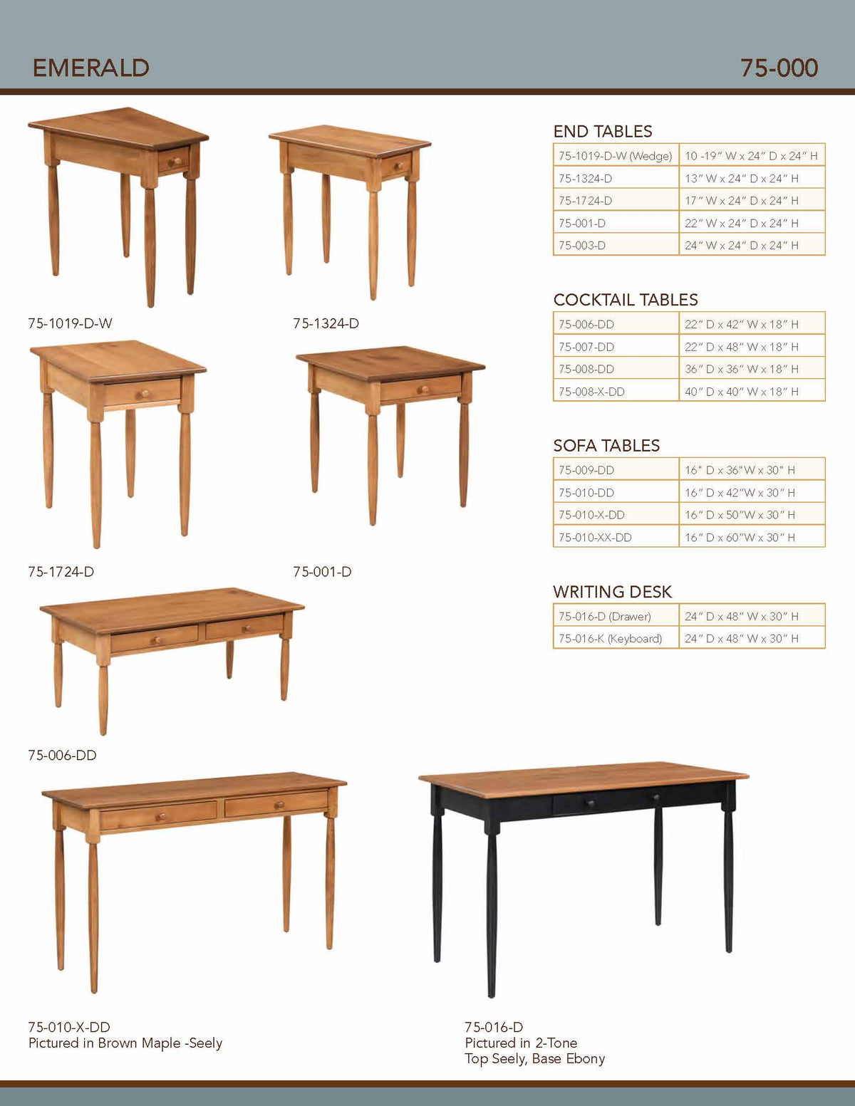 Emerald Cocktail Table – 42"W