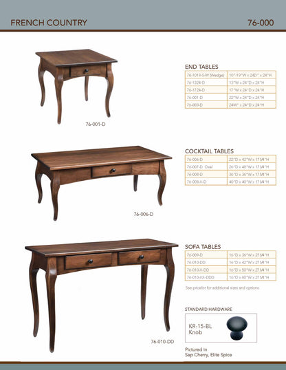 French Country Sofa Table – 42"W