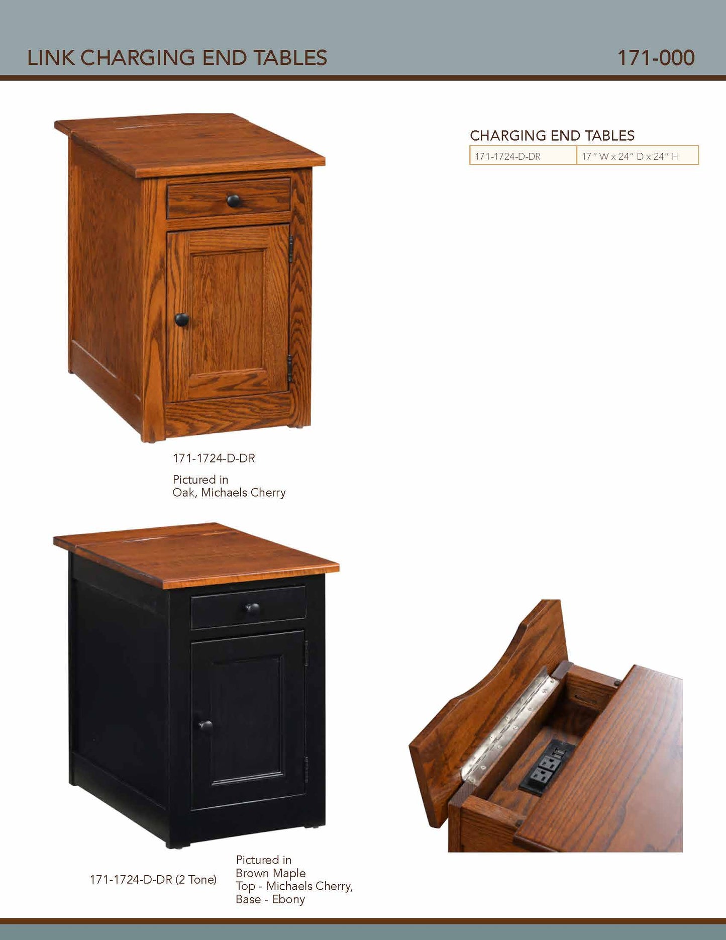 Link Charging End Table – 17"W