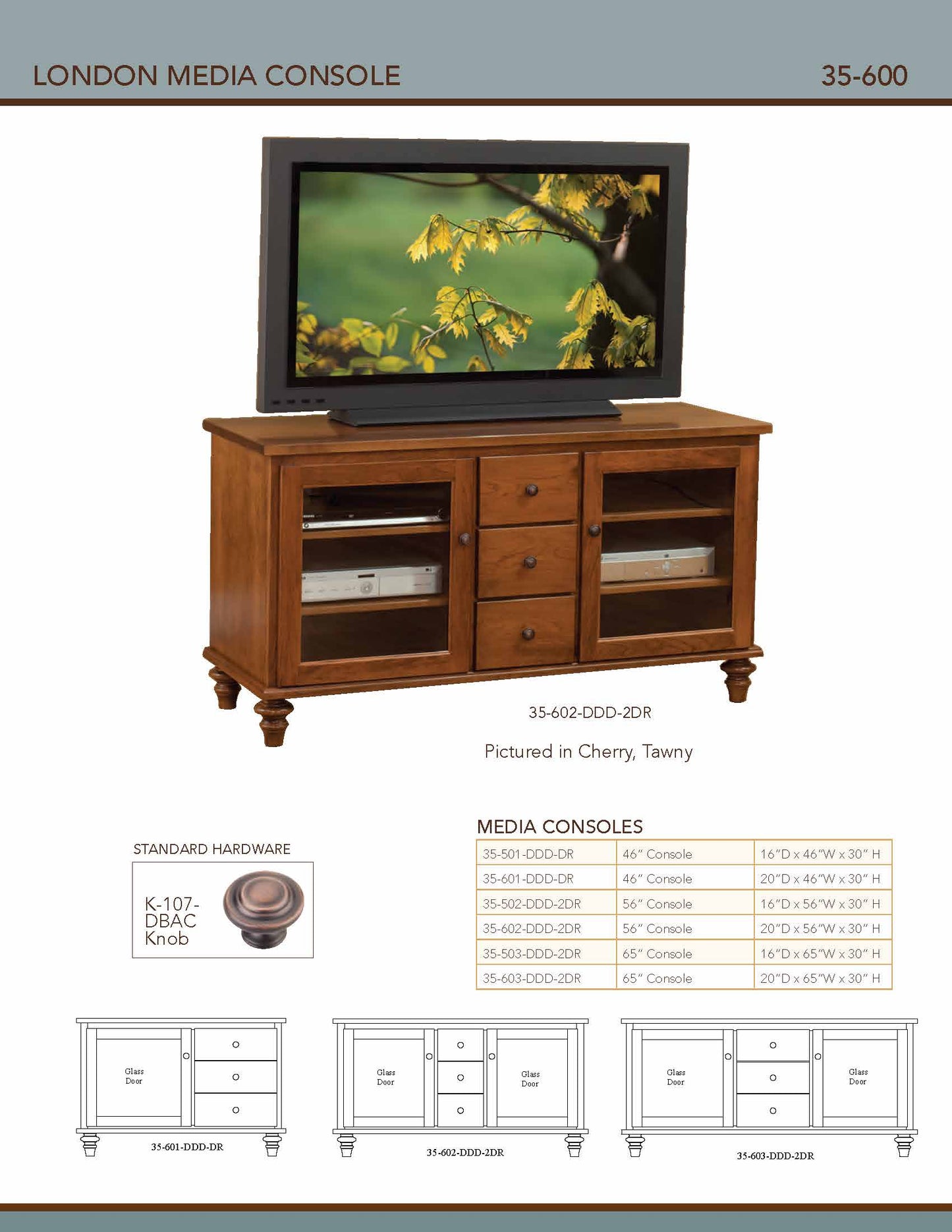 London 56" Media Console