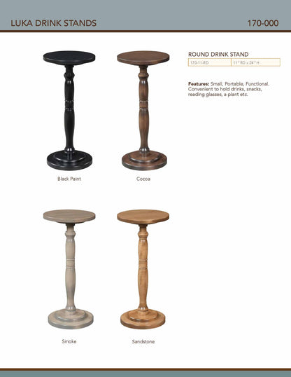 Luka 11" Round Drink Stand