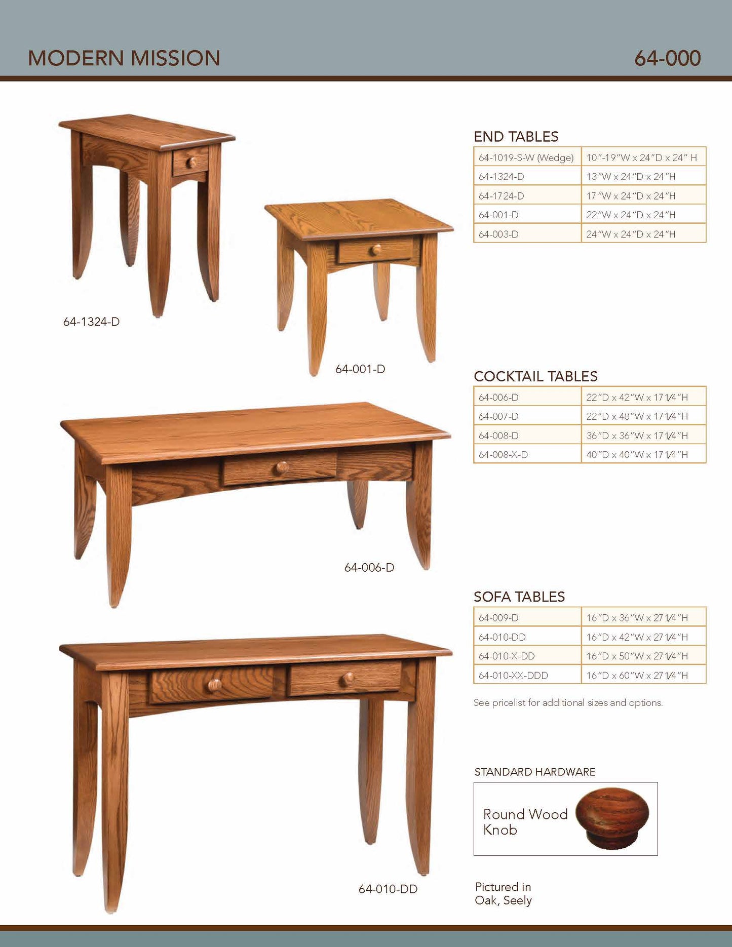 Modern Mission Sofa Table – 42"W