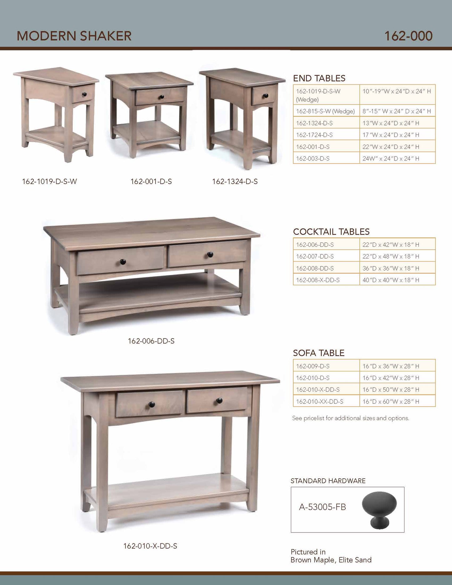 Modern Shaker Wedge End Table – 19"W