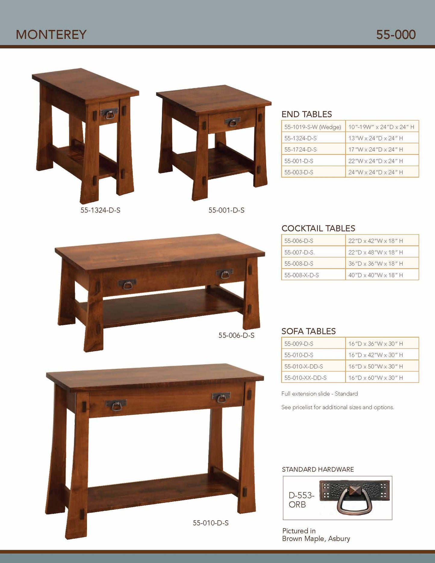 Monterey End Table – 13"W