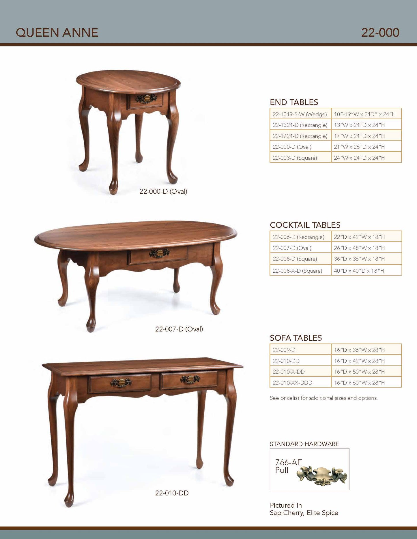 Queen Anne Oval Cocktail Table – 48"W