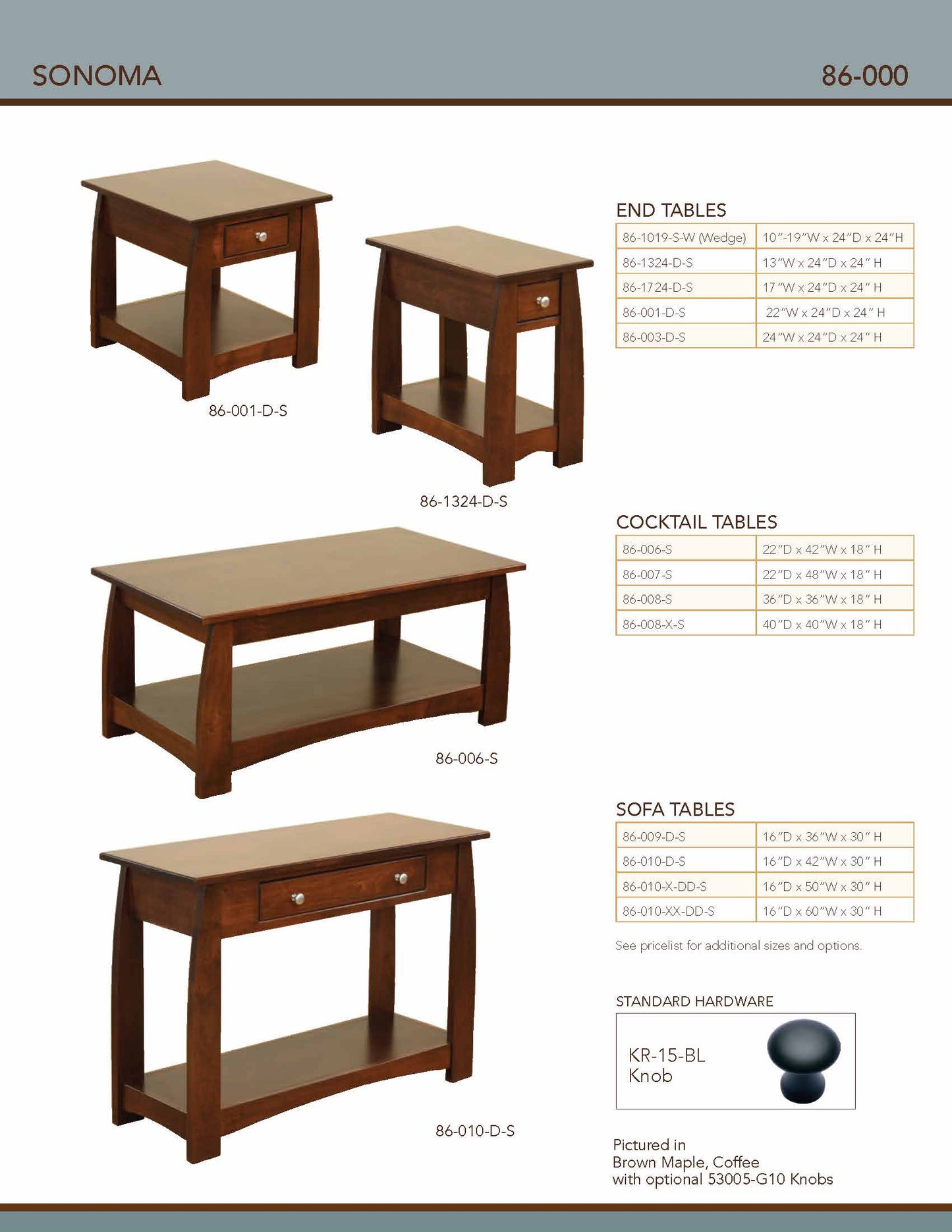 Sonoma Cocktail Table – 42"W