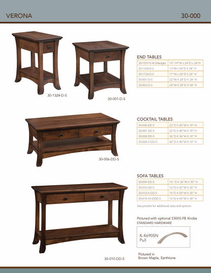 Verona Sofa Table – 42"W
