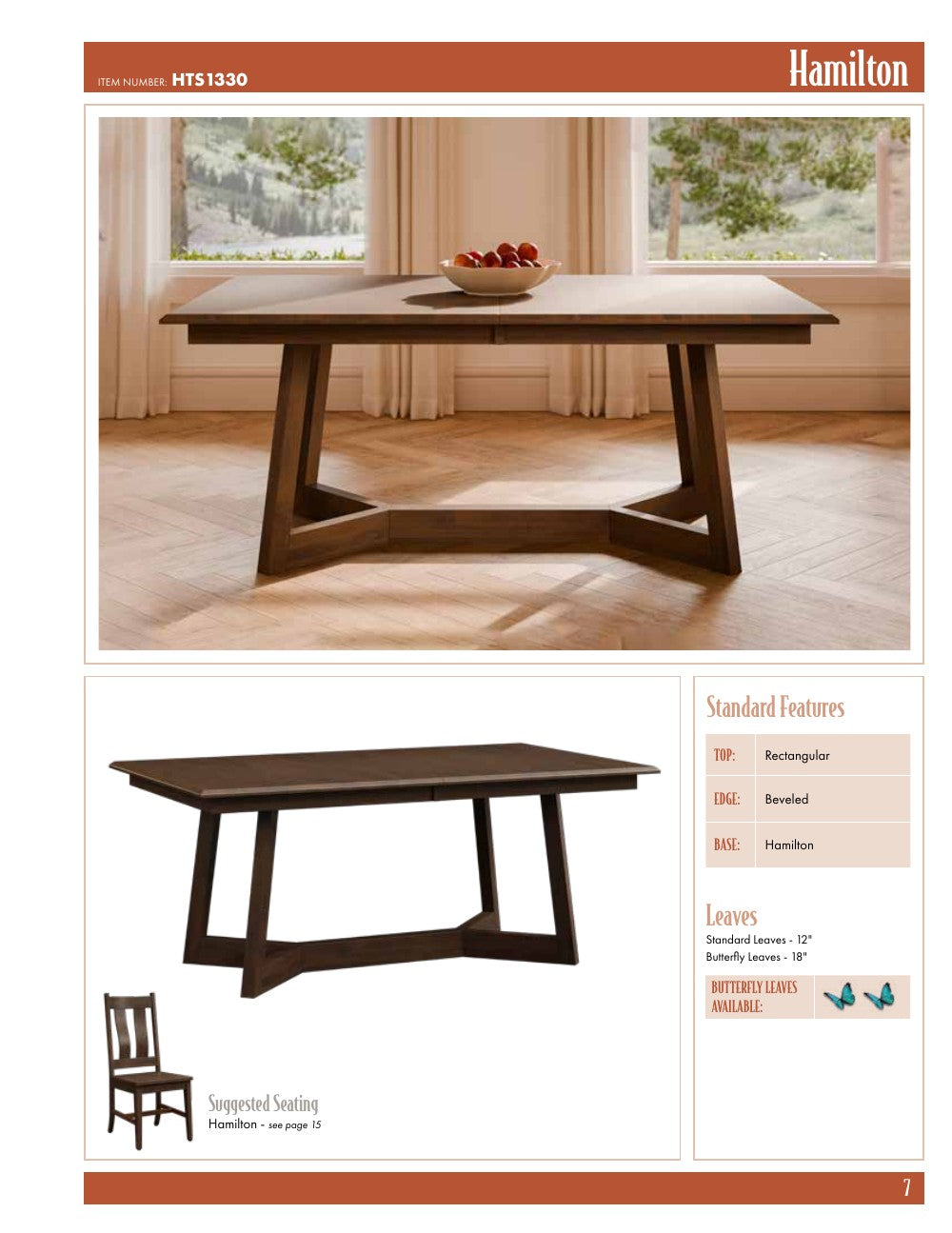 Hamilton Double Pedestal Table