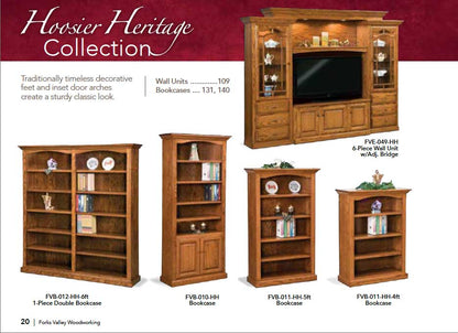 Hoosier Heritage 4 Shelf, 2 Door Bookcase