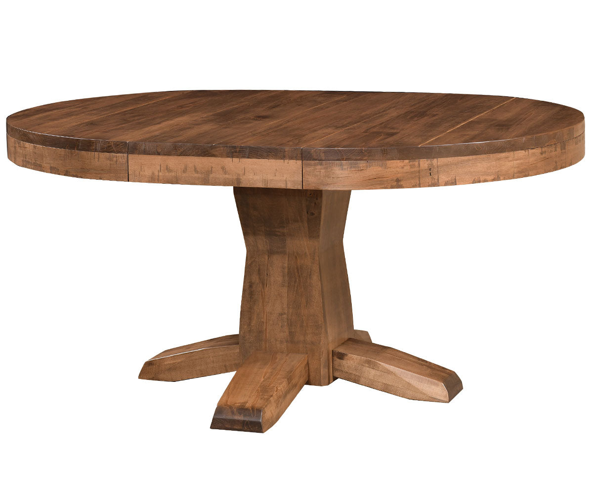 Hoosier Saw-Marked Single Pedestal Table