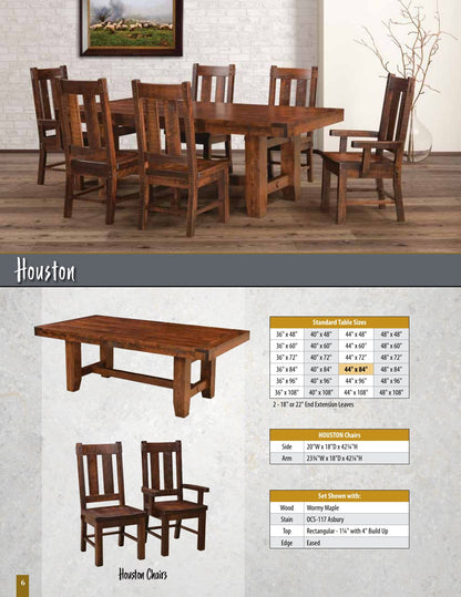 Houston Saw-Marked Farmhouse Table catalog page