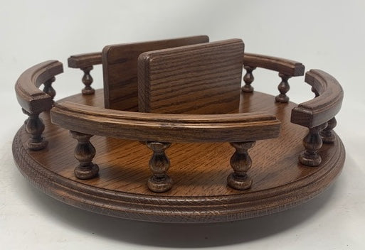 Lazy Susan With Rail and Napkin Holder