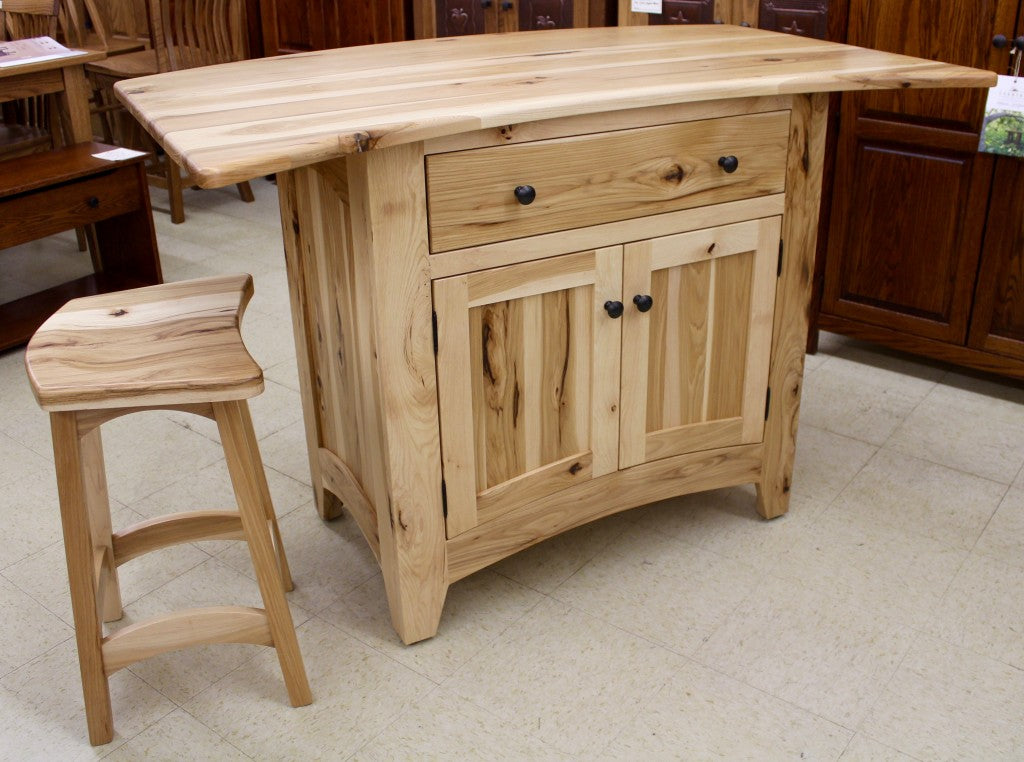 Bowed Top Stationary Bar Stool