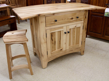 Bowed Top Stationary Bar Stool