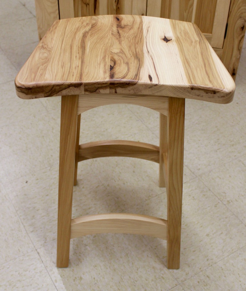 Bowed Top Stationary Bar Stool