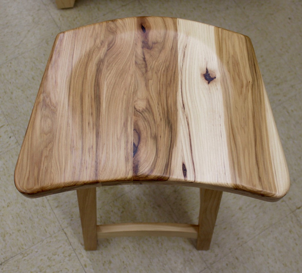 Bowed Top Stationary Bar Stool