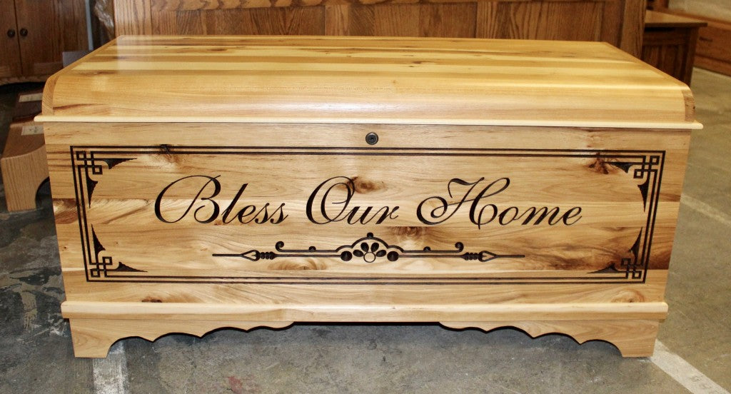 Standard Size Waterfall Blanket Chest with Two-Tone Engraving