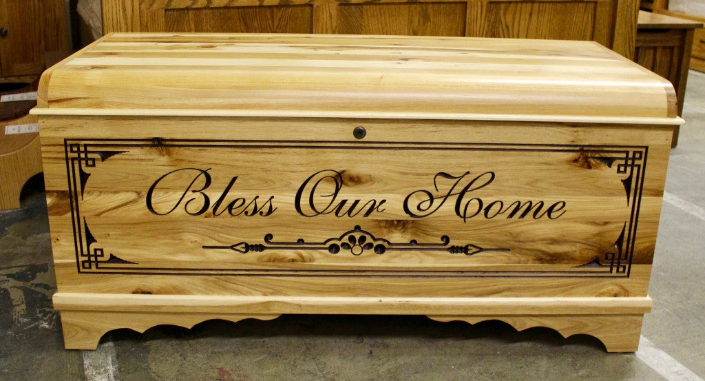 Standard Size Waterfall Blanket Chest with Two-Tone Engraving