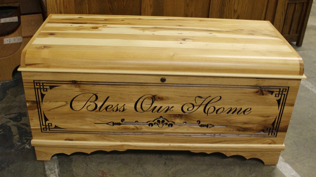 Standard Size Waterfall Blanket Chest with Two-Tone Engraving