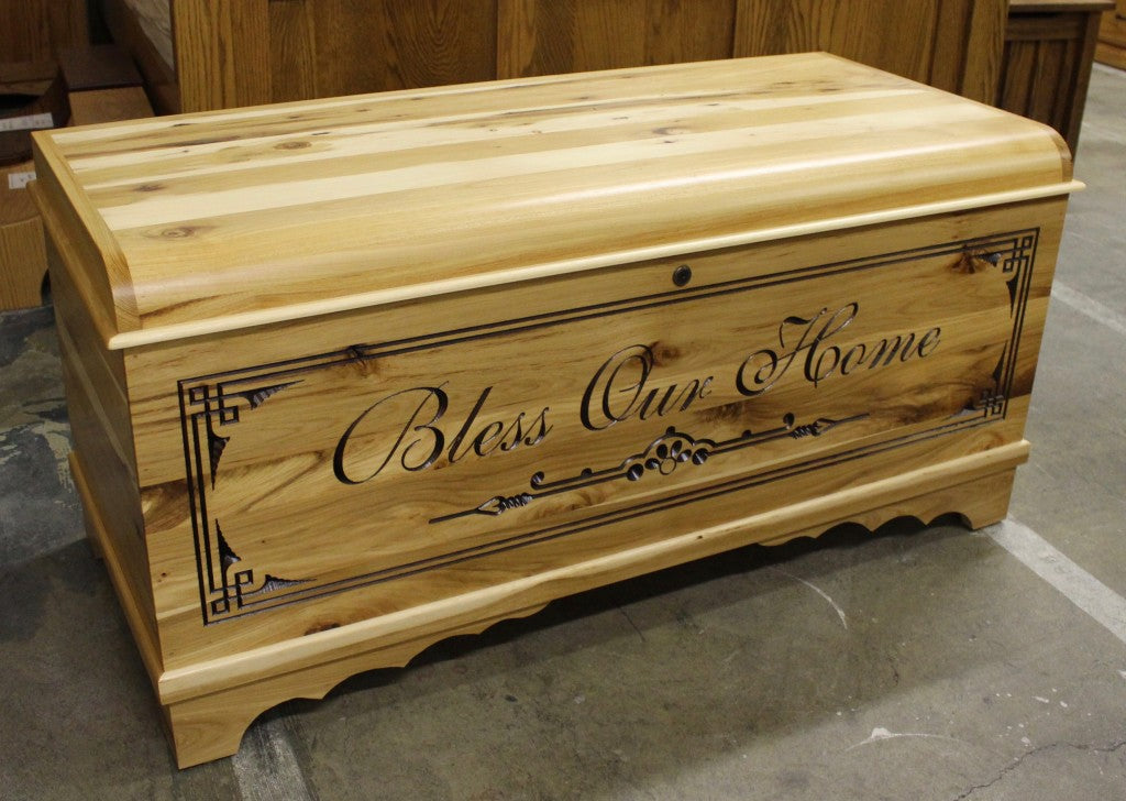 Standard Size Waterfall Blanket Chest with Two-Tone Engraving