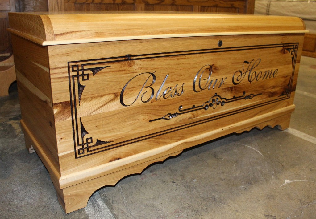 Standard Size Waterfall Blanket Chest with Two-Tone Engraving