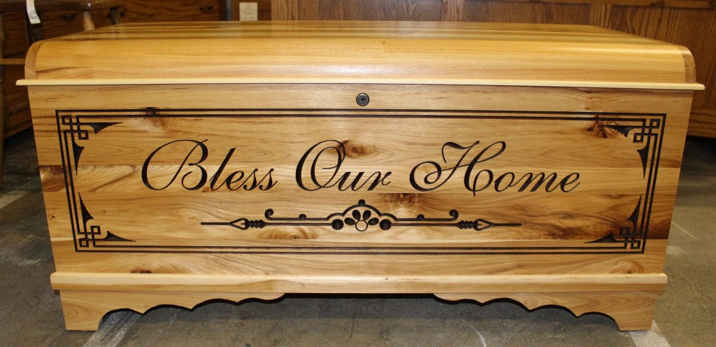 Standard Size Waterfall Blanket Chest with Two-Tone Engraving