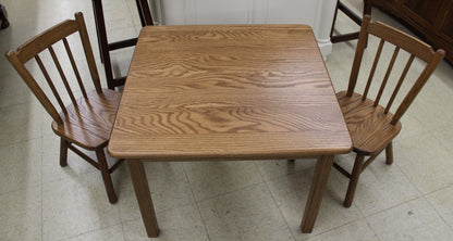 Square Child’s Table with Two Chairs