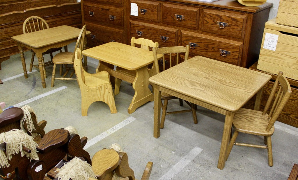 Square Child’s Table with Two Chairs