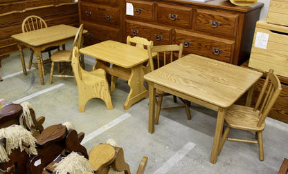 Square Child’s Table with Two Chairs