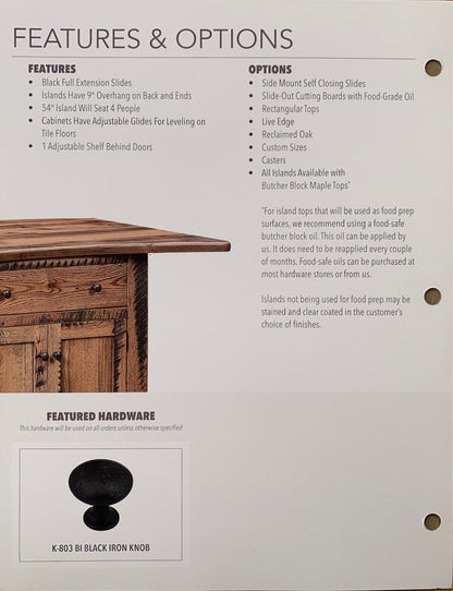 Standard Bowed Top Island