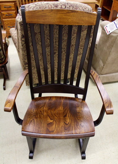 High Back Rocker in Elm with Two-Tone Finish