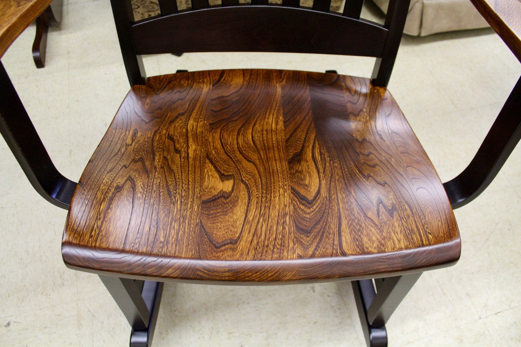 High Back Rocker in Elm with Two-Tone Finish