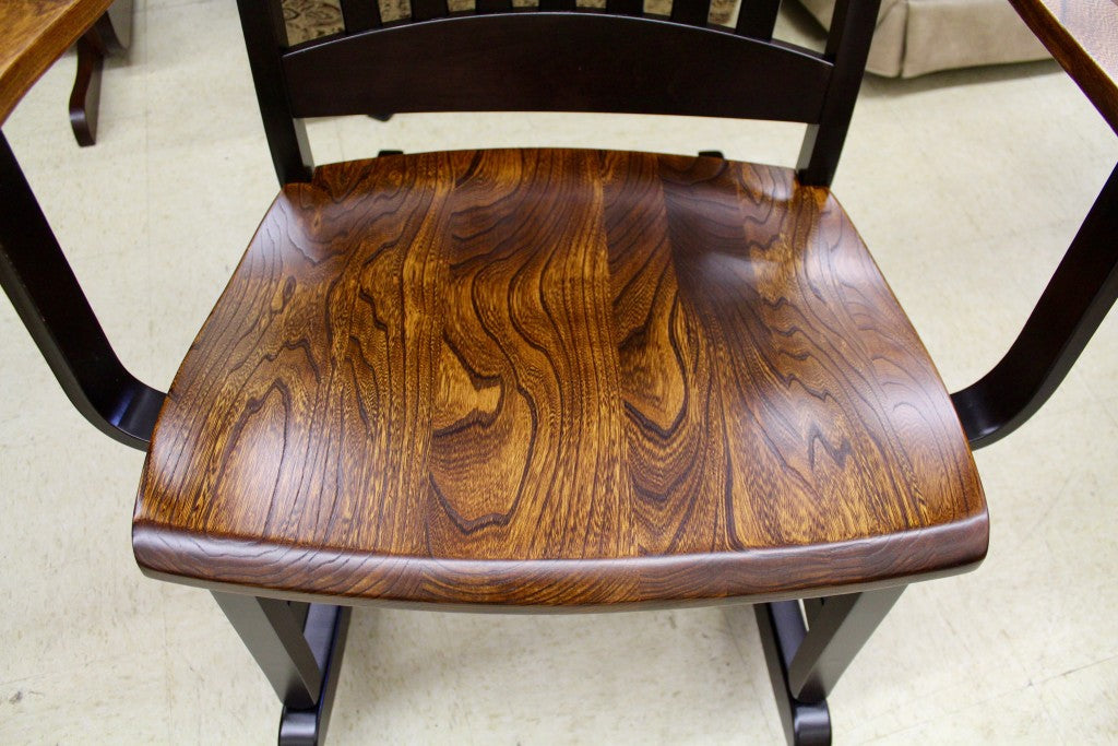 Two Tone Rocker High Back Rocker In Elm With Two Tone Finish - Amish Traditions