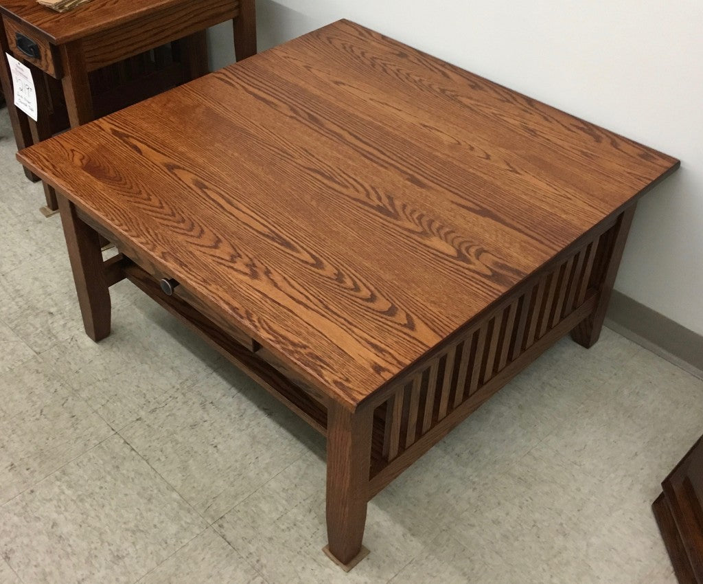 Prairie Mission Square Coffee Table With Drawer