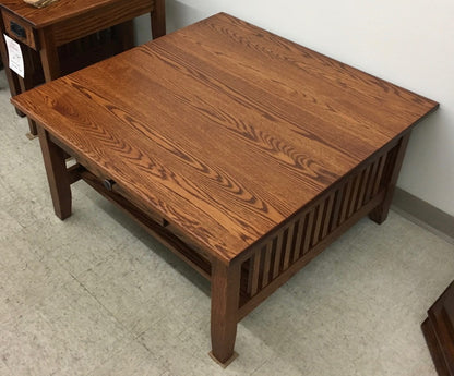 Prairie Mission Square Coffee Table With Drawer