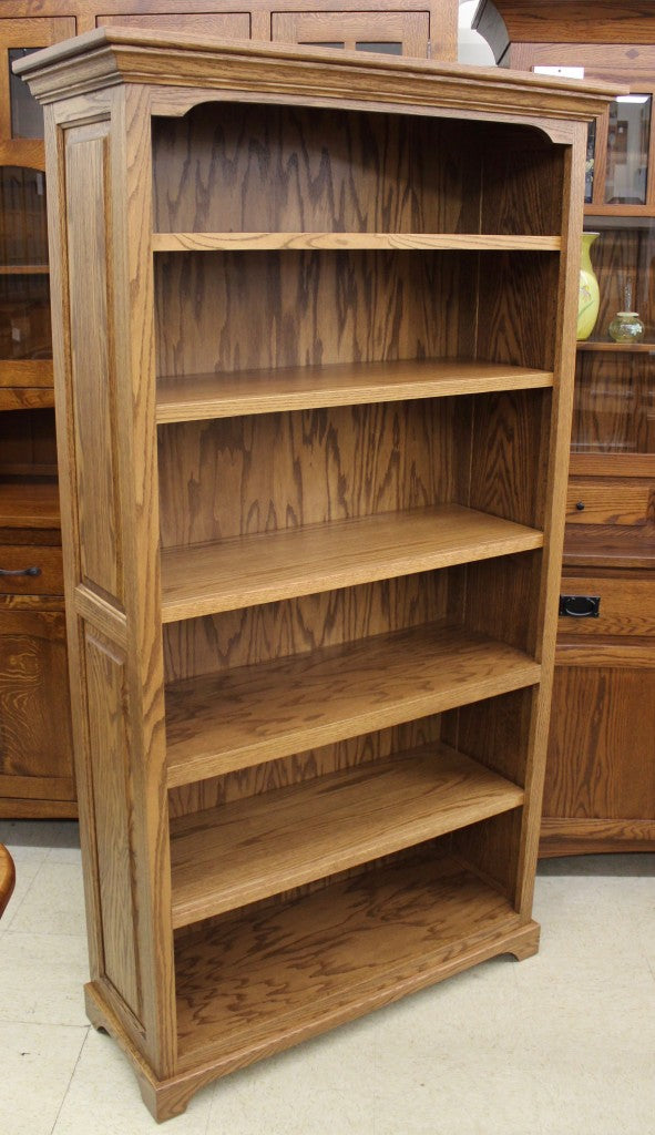 6′ Raised Panel Bookcase [36″ Wide]