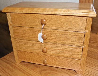 4 Drawer Shaker Jewelry Chest