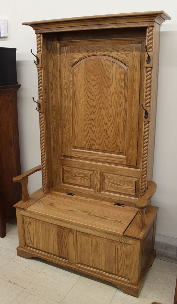 Custom Rope Twist Hall Seat - Amish Traditions
