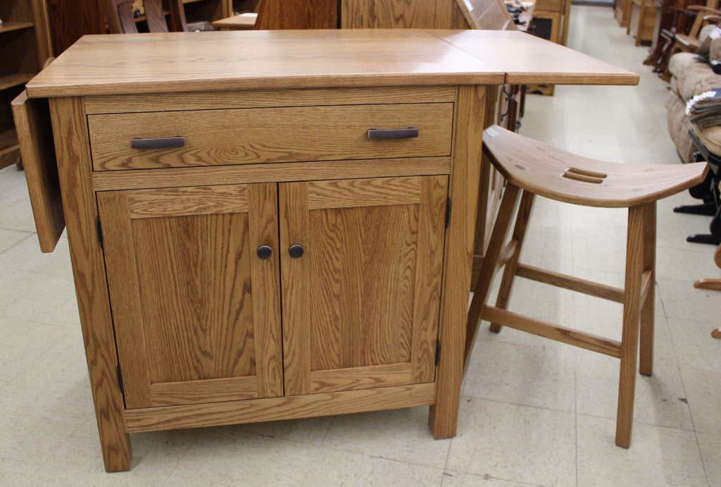 Brookline Mission Island with Drop Leaf Top